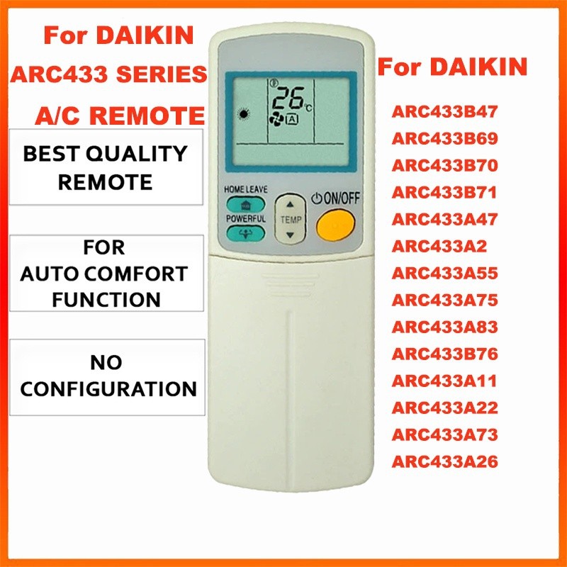 Controle Remoto De Ar Condicionado ARC433 Para Daikin ARC433 ARC433A1 ARC433B47