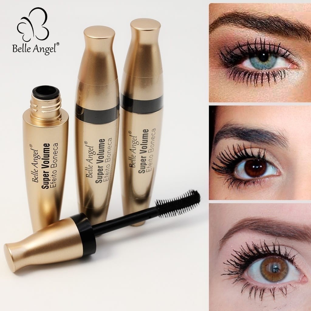 Rímel Máscara de Cílios Super Volume Efeito Boneca Belle Angel – Volume Extremo/ Longa Duração/ Olhar Definido e Intenso em Oferta na Shopee