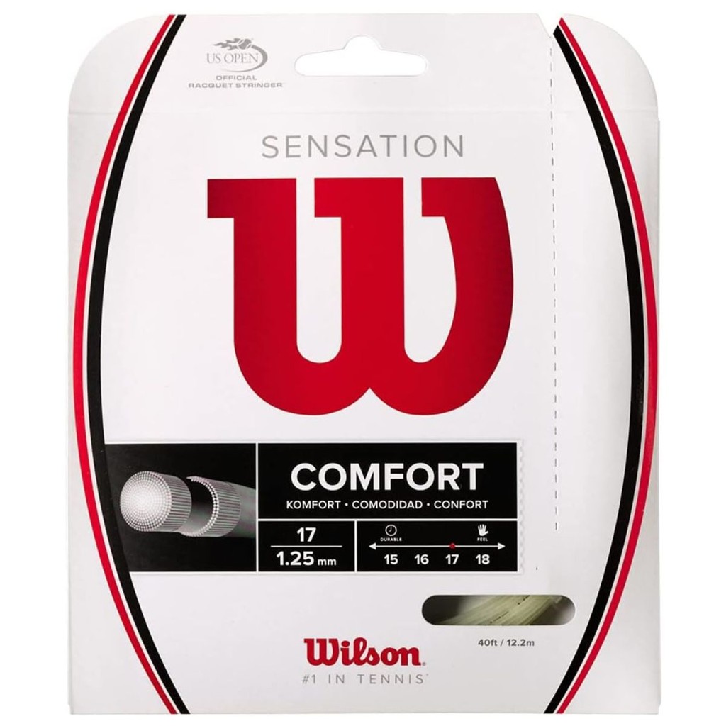 Corda Para Raquete 17L 1.25mm Sensation Branca - Wilson em Oferta na Shopee