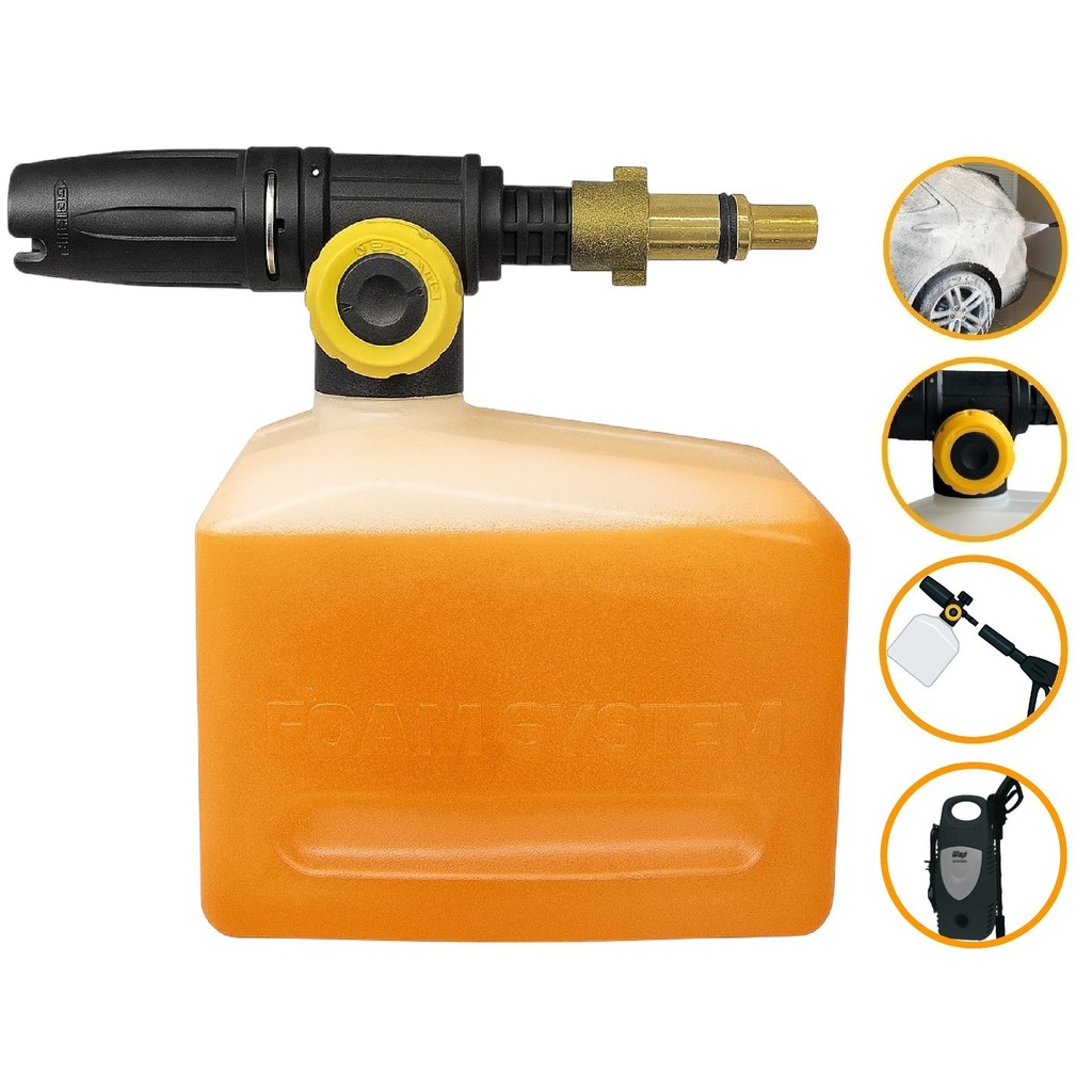 Canhão Espuma Snow Foam Difusor Aplicador Detergente Espuma Wap Saara Lavadora Alta Pressão