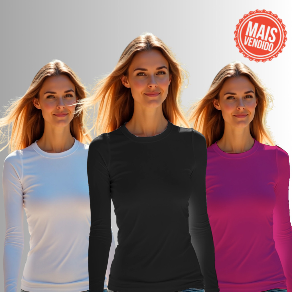 Camisa Camiseta Proteção Uv 50+ Solar Unissex Feminina