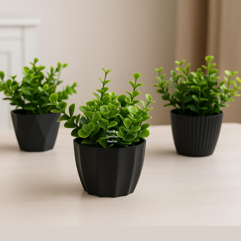 Arranjos Buchinho Ramo Eucalipto Com Vasos Pretos Sortidos Decorativo 1R+1V em Oferta na Shopee