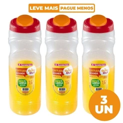 Kit 3 Garrafas Plásticas Redondas 1,6L Gole Gut Sanremo