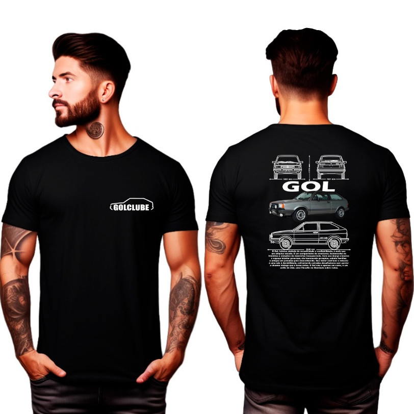 Camiseta T-shirt Basica Camisa Carro Gol Club Gol Quadrado Reliquia Novidade Lançamento