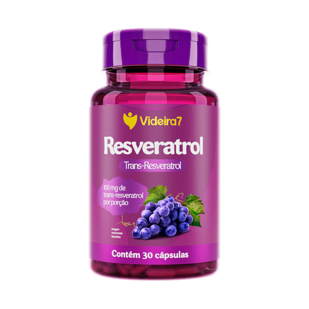 Resveratrol + Vitaminas e Minerais – 30 Cápsulas | Videira7 em Oferta na Shopee
