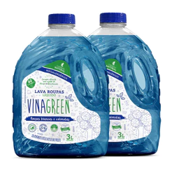 Kit Vinagreen 2 Lava Roupas Liquido 3L