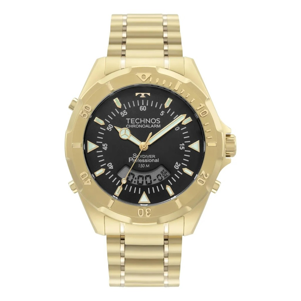 Relógio Technos Masculino Skydiver Dourado Wt2050awn/1p 44mm