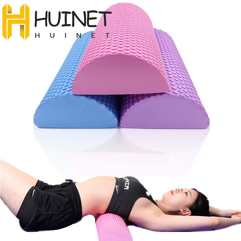 HUINET Meio Redondo Bloco De Yoga Rolo De Espuma 30-45cm Exercício EVA Ginásio Fitness Pilates Restauração Muscular