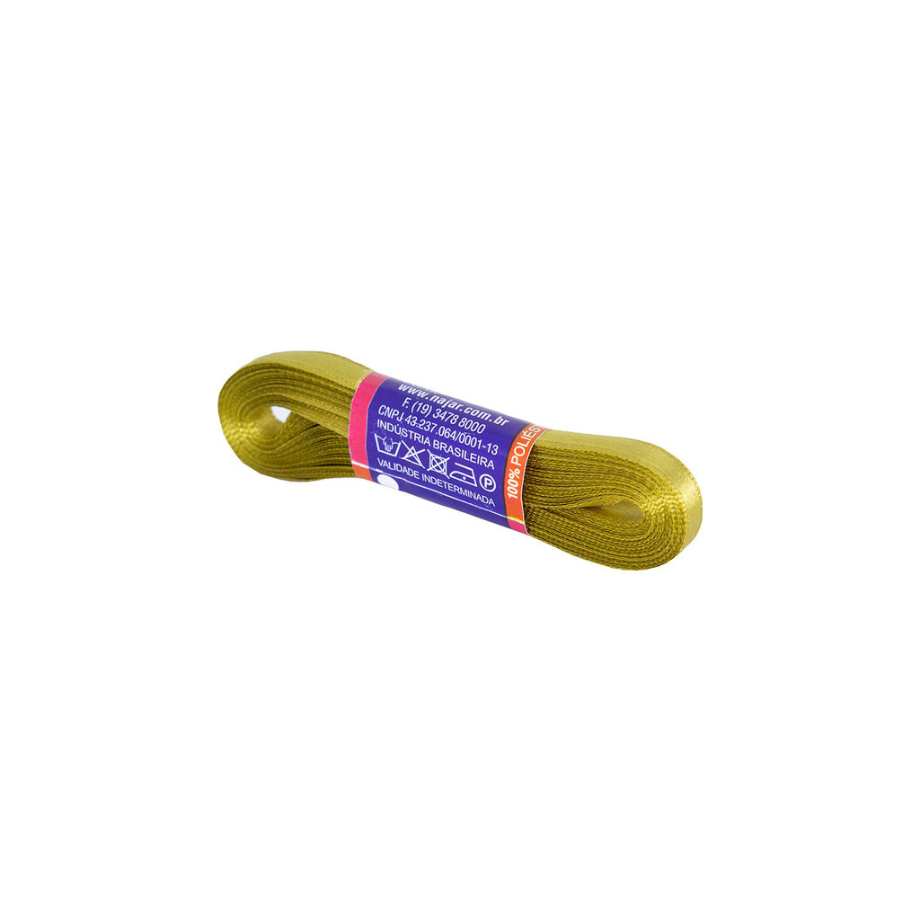 Fita de Cetim Nº01 7mm Peça com 10m Dourado - Stationery