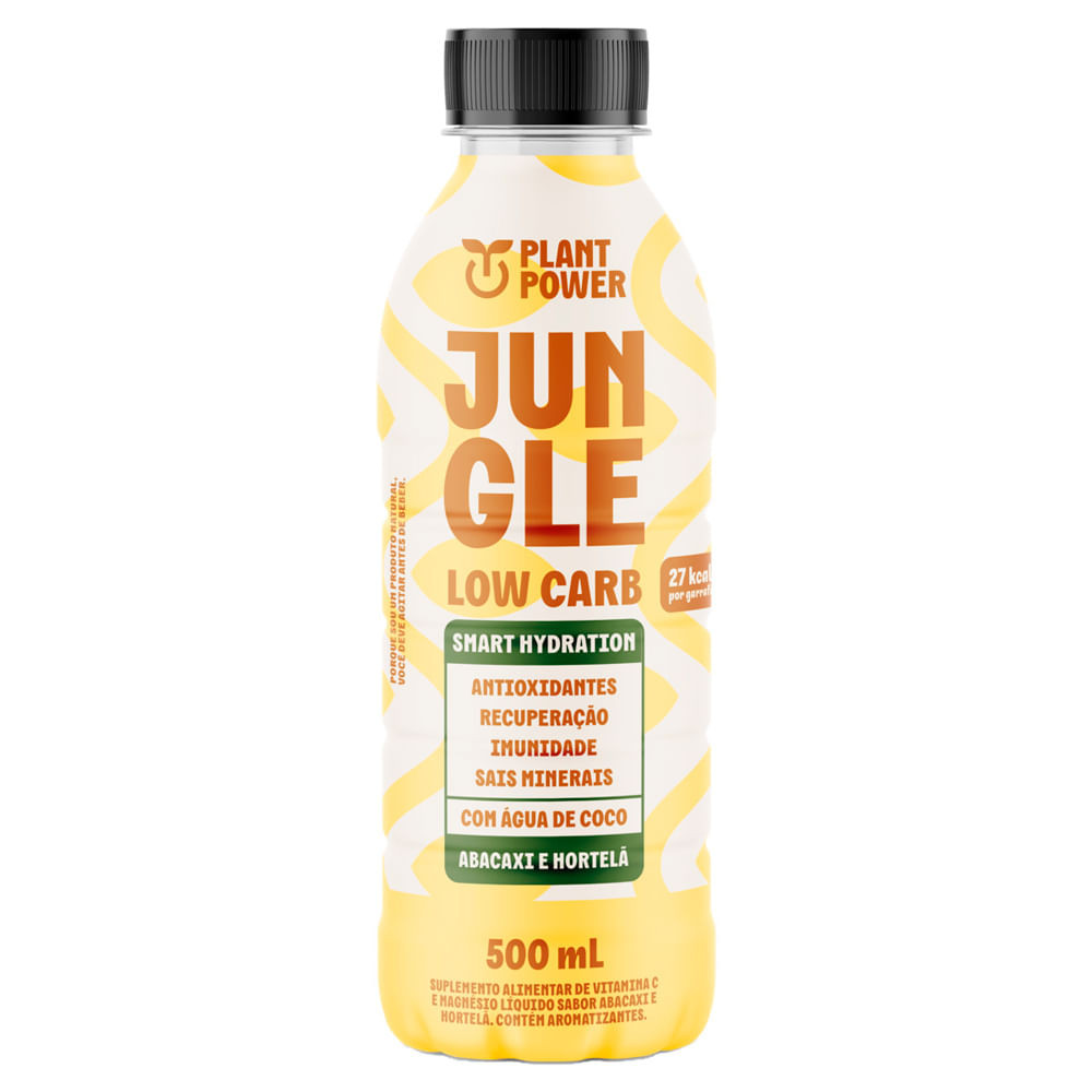 Isotônico Jungle Low Carb Plant Power Sabor Abacaxi e Hortelã 500ml - Food & Beverages