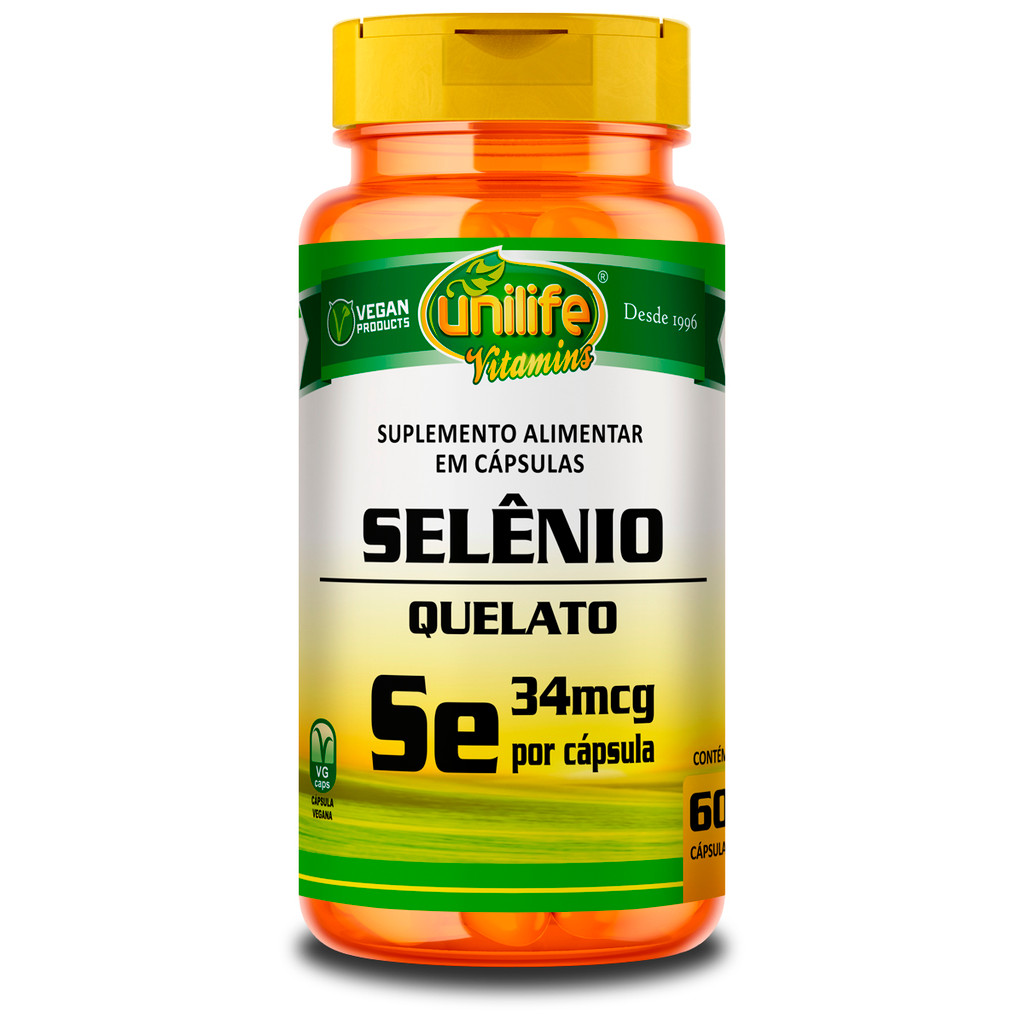 Selênio Quelato Unilife 60 Cápsulas em Oferta na Shopee