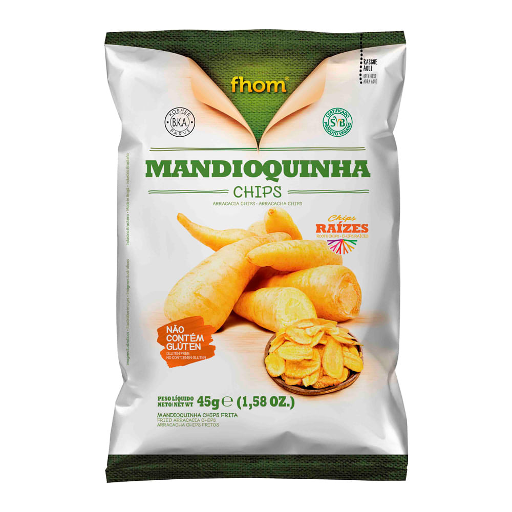 Chips de Mandioquinha Fhom 45g - Food & Beverages