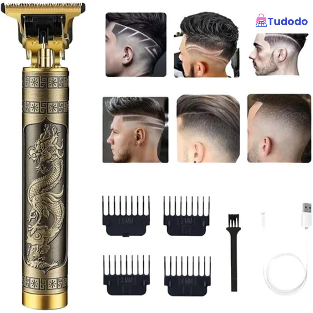 Máquina De Cortar Cabelo Para Barba Masculina, Barbeador Aparador Elétrico Profissional