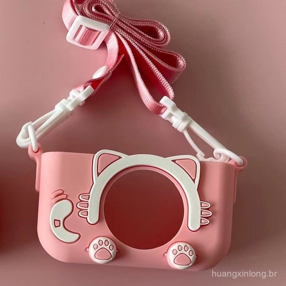 2025 Nova Capa Protetora para Câmera Infantil Mini Câmera Alça de Estudante Bolsa de Silicone Macio Resistente a Quedas