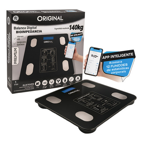 Balança Digital Bioimpedância Profissional  Massa Corporal 180kg Com App Para Medir IMC