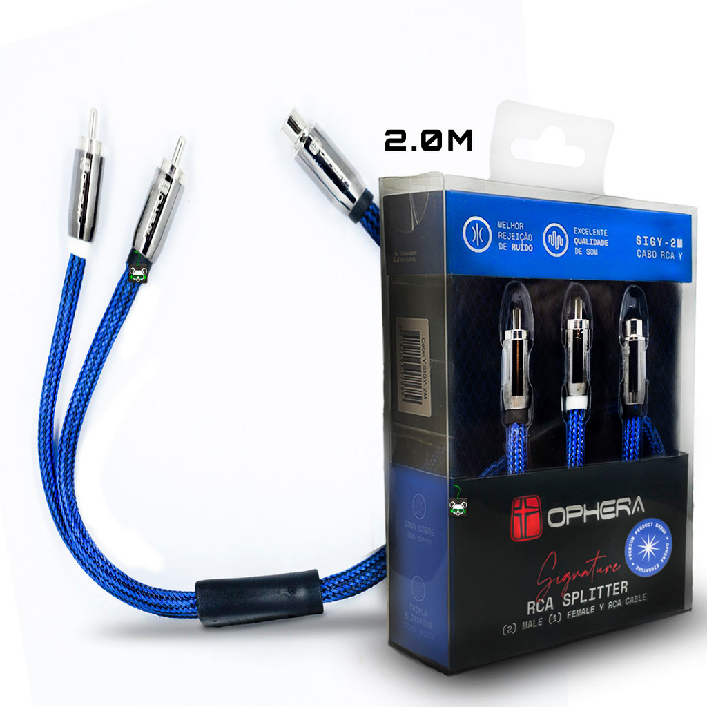 Cabo Y Rca Malha Náutica 2 Macho 1 Fêmea 100% Cobre Ophera Tripla Blindagem em Oferta na Shopee