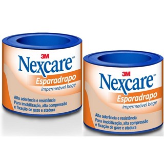 Kit com 2 Esparadrapo Impermeavel Nexcare Bege 25MM X 0,9M em Oferta na Shopee