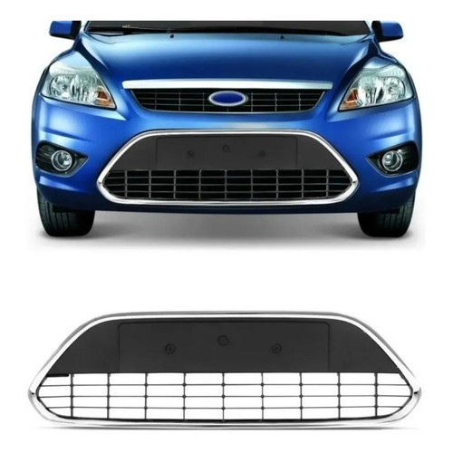 Grade Parachoque Focus 2009 2010 2011 2012 2013 Friso Cromado em Oferta na Shopee