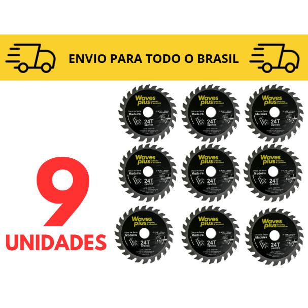Kit 3 a 10 unidades disco de corte / diamantado / madeira / construção / 110mm / Serra marmore