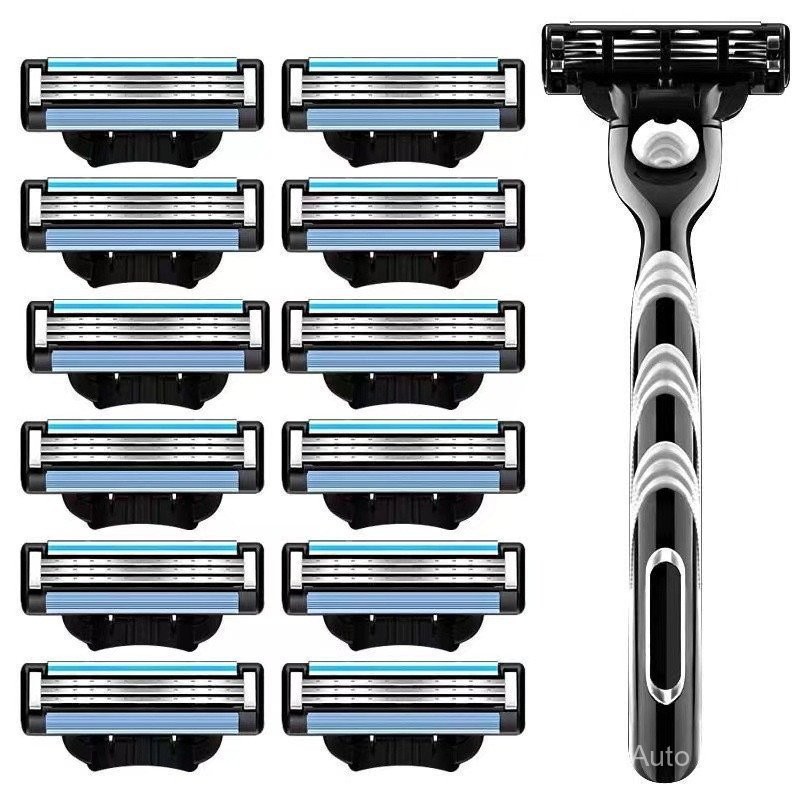 16 Gillette Mach 3 Navalha de Segurança Manual para Homens, Remoção de Pelos Faciais Mach3 CTQE