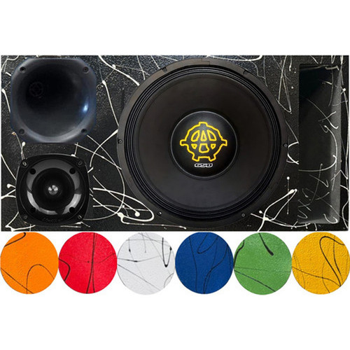 CAIXA TRIO DUTO RÉGUA ALTO FALANTE KAOS BASS 650 UNLIKE 400 CORES em Oferta na Shopee