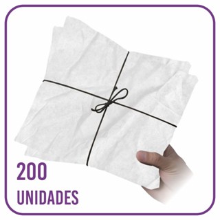Papel Seda Premium Liso Branco 05 - 60x40cm 200 folhas em Oferta na Shopee