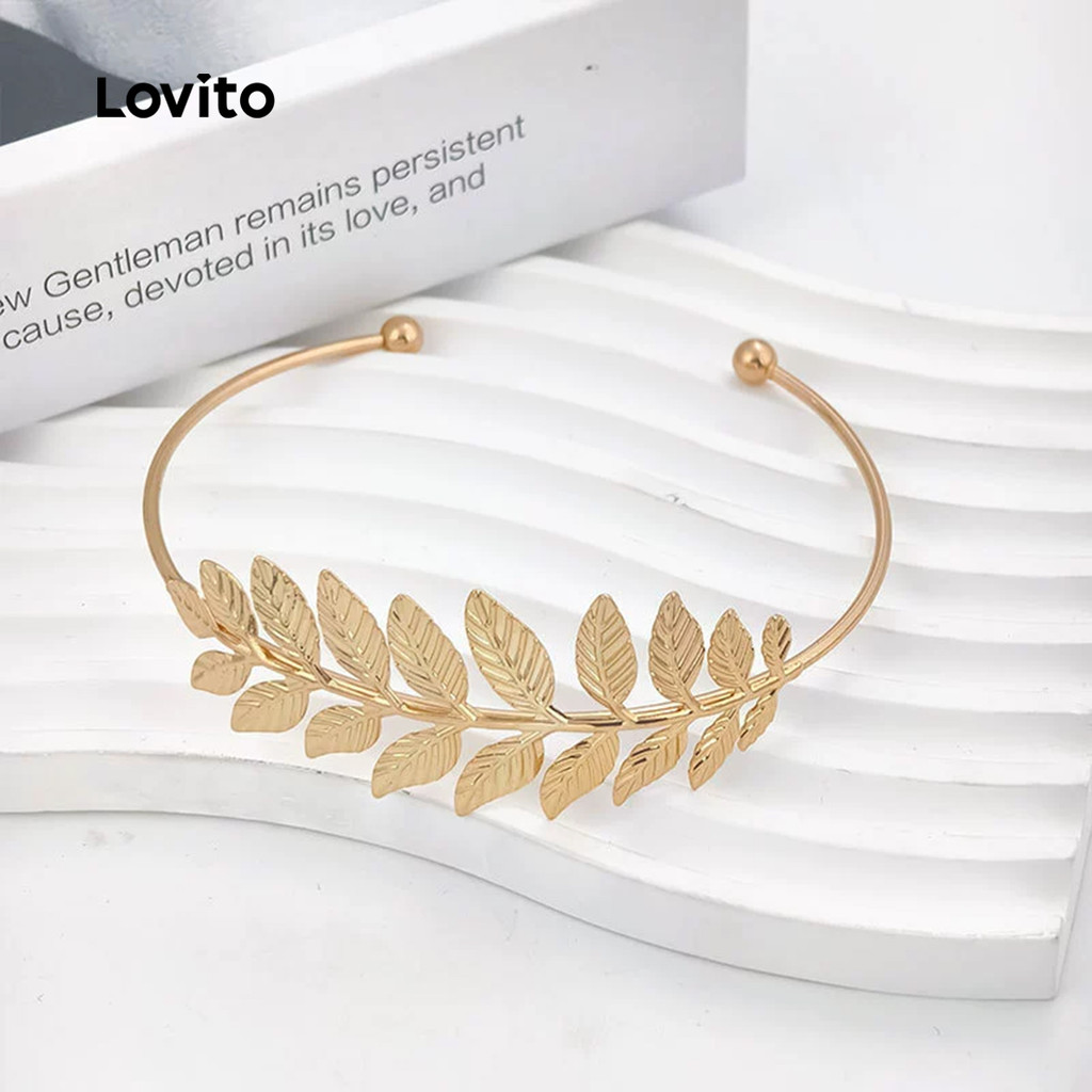 Lovito Bracelete de Braçadeira com Folha Boho LFA96021 em Oferta na Shopee