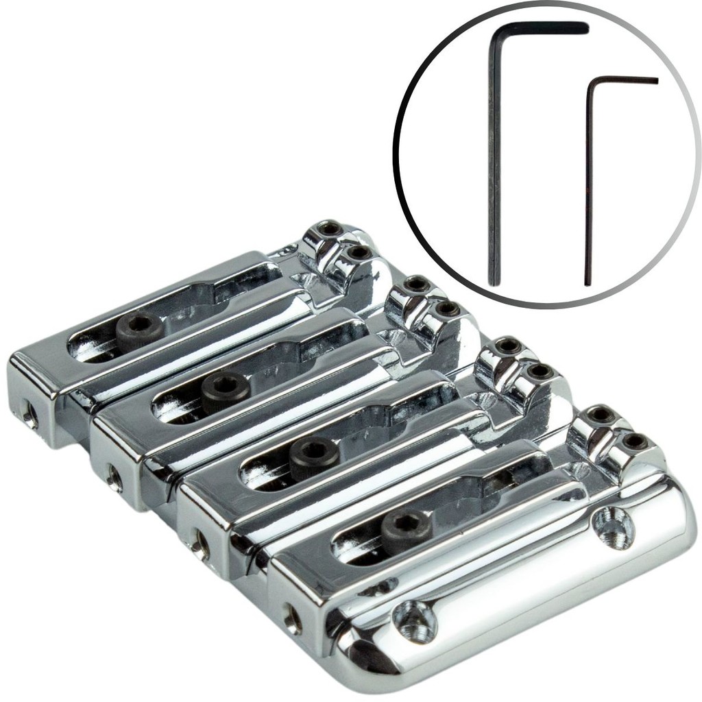 Ponte 4 Cordas Para Contra Baixo Moderno 20mm -BB204 Cromado