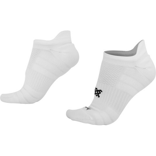 Meia Curta para Corrida HUPI Running Pro Invisível Branco – Corrida, Ciclismo e Multi Esportes - Meia de Poliamida