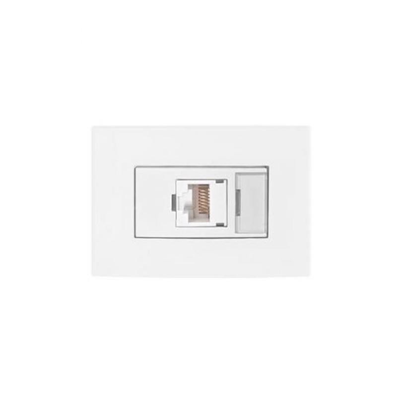 Tomada P/ Moveis Margirius Rj45 Branca Informática Nbr 14136