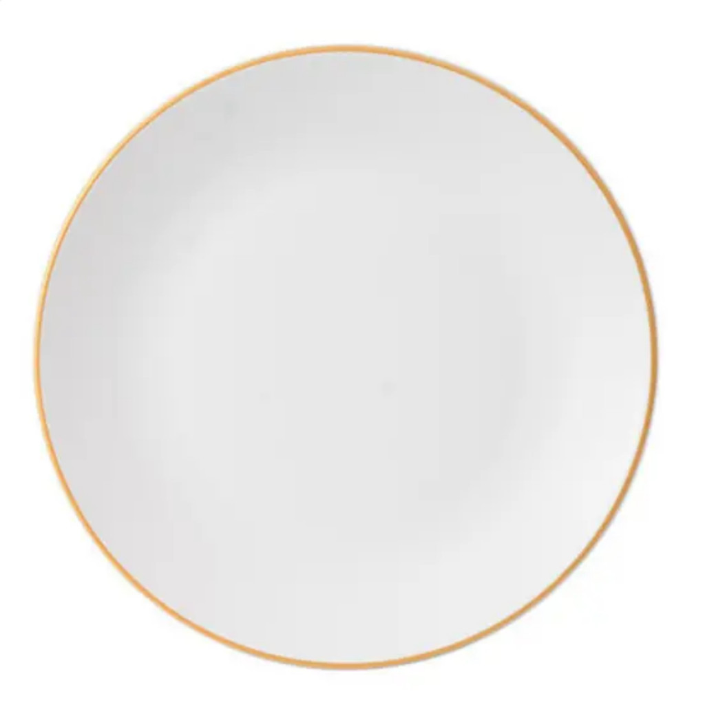 Prato De Sobremesa Porcelana Luxo Borda Dourada 19cm Legacy Gold Mesa Posta em Oferta na Shopee