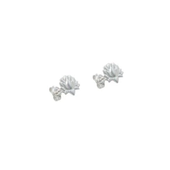 Brinco Feminino de Prata 925 Flor de Lótus
