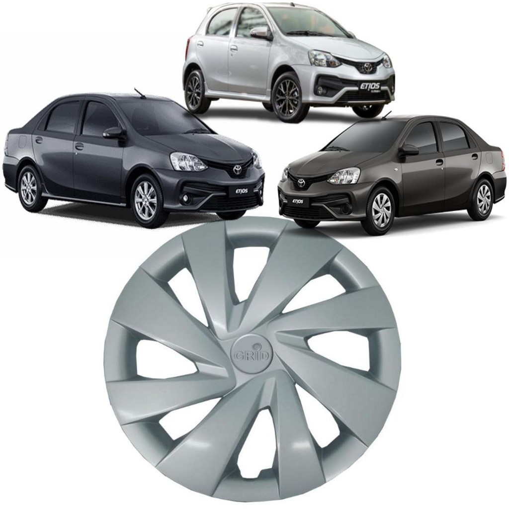 1 Calota Modelo Etios 2012 até 2020 Aro 14 Polegadas Encaixe Pressão