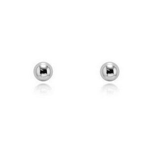 Brincos bola 4mm prata 925 - Prata legitima - Fashion Accessories