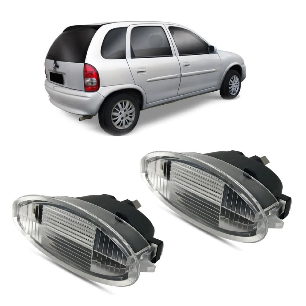 Par Luz Placa Corsa Kadett Astra Celta Prisma Lanterna Placa Traseira