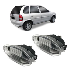 Par Luz Placa Corsa Kadett Astra Celta Prisma Lanterna Placa Traseira