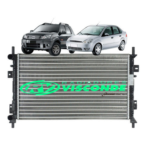 Radiador Visconde Ford Fiesta Ecosport 1.0 1.6 2003 2005 2007 2009 2012
