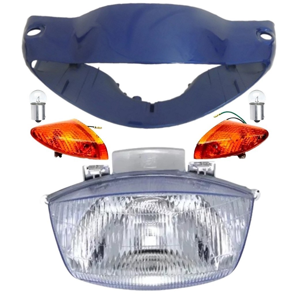 Carenagem Farol, Bloco, Pisca, Lâmpada Biz 100 Azul 02 Á 03