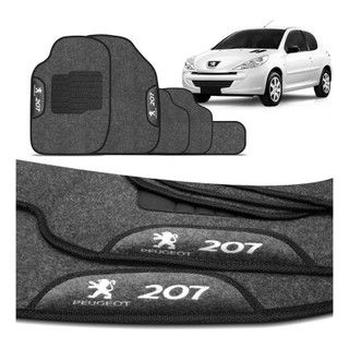 Tapete Peugeot 207 2007 A 2015 Carpete Grafite Logo Bordado em Oferta na Shopee