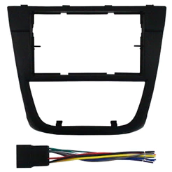 Kit Moldura Painel 7 Pol Gol Voyage Saveiro Cross Tropper G5 2008 2009 2010 11 2012 2 Din Preto Chicote Som