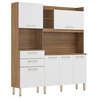 Kit Para Cozinha Select Amendola Branco - Demóbile em Oferta na Shopee