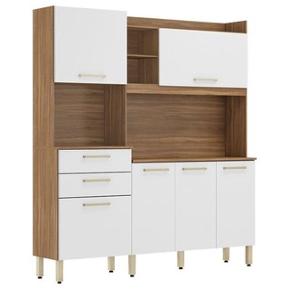 Kit Para Cozinha Select Amendola Branco - Demóbile em Oferta na Shopee