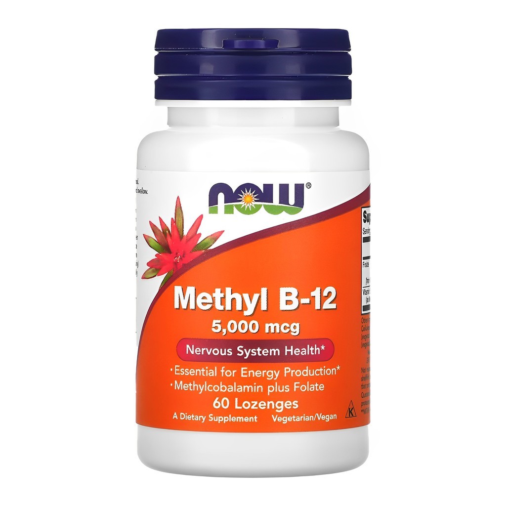 Now Foods Metil B-12 5.000mcg Methyl 60 Pastilhas Importado