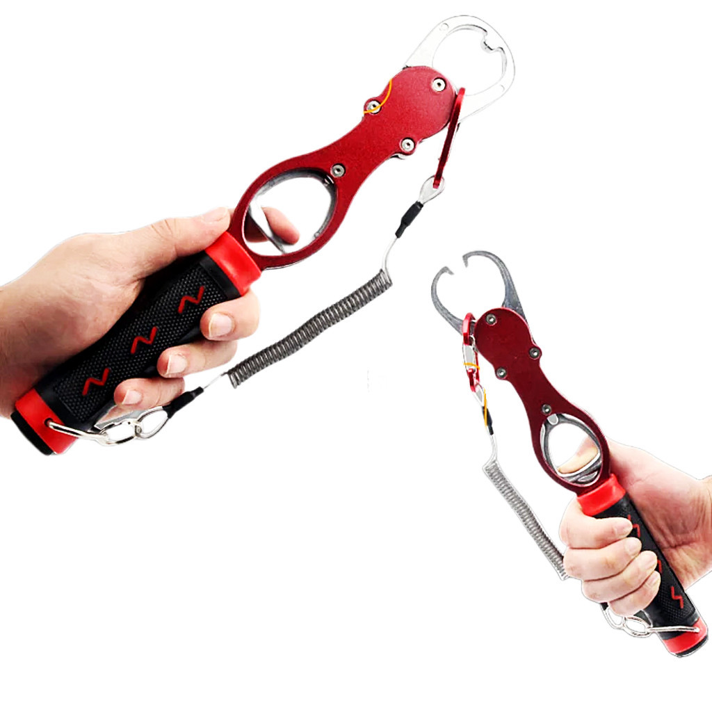 ALICATE CONTENÇÃO BOGA GRIP PEGA PEIXE VERMELHO COM PINÇA BALANÇA 18KG