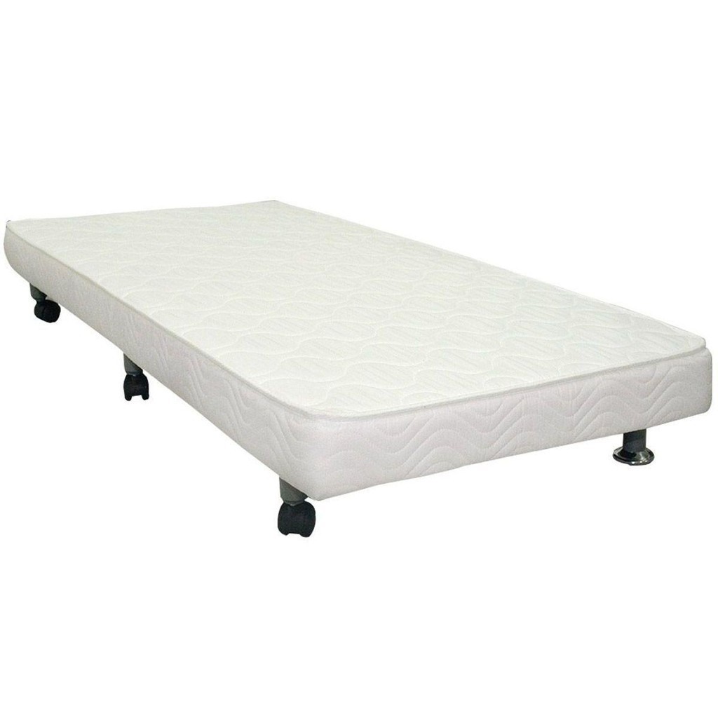 Cama Auxiliar D28 Solteiro Bordado White (79x171x11) - Ortobom - Home & Living