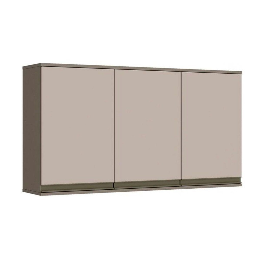 Armário Aéreo p/ Cozinha Connect c/3 Portas 120cm Duna/Cristal - Henn em Oferta na Shopee
