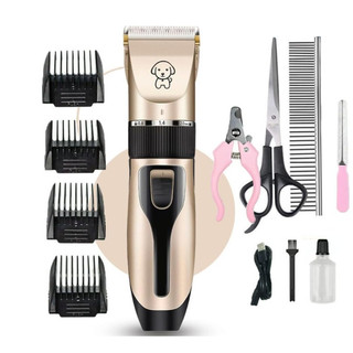 Kit Máquina Para Tosar Pet + Tesoura + Pente + Lixa Máquina Profissional Para Cachorro & Gato