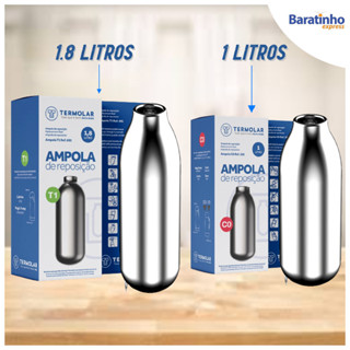 Ampola Térmica 1 Litro Ou 1,8 Litros Para Reposição De Garrafa Térmica Termolar Alta Qualidade em Oferta na Shopee
