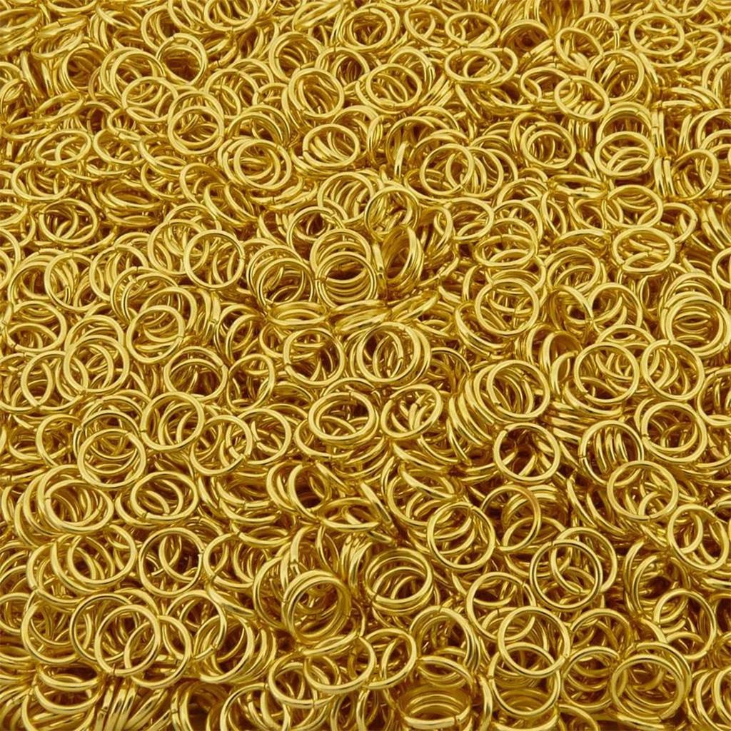 Argola Elos Metal Dourado 8mm Bijuterias Chaton 400pcs