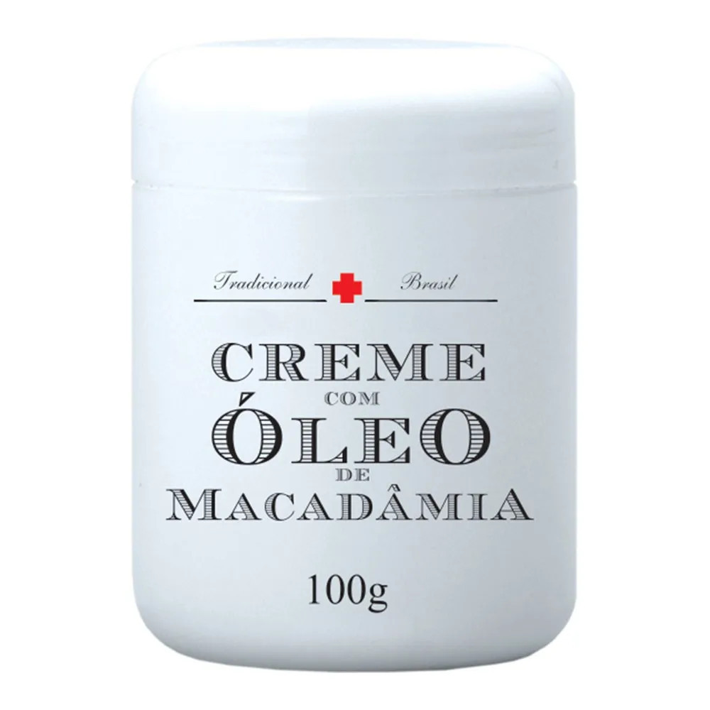 Creme com óleo de macadâmia e protetor solar 100g - Previne o Envelhecimento Precoce da Pele